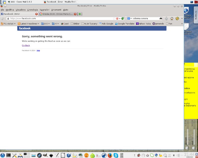 Facebook down 3 settembre 2014