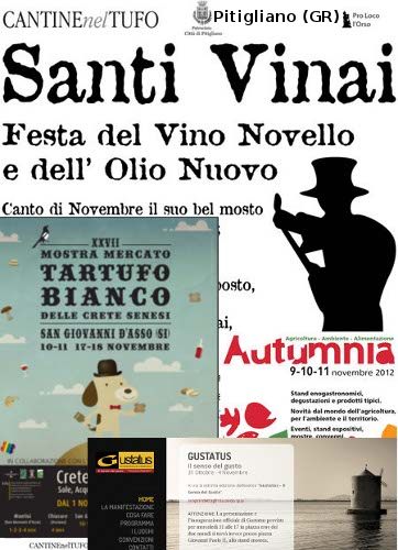 Eventi feste in Toscana Novembre 2012 Alcuni appuntamenti da non perdere tra degustazioni e mercati