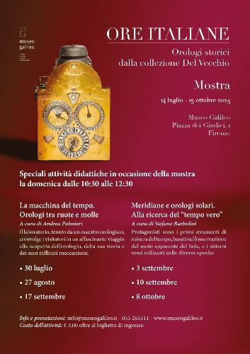 “Ore italiane”: al Museo Galileo di Firenze gli orologi storici della collezione Del Vecchio